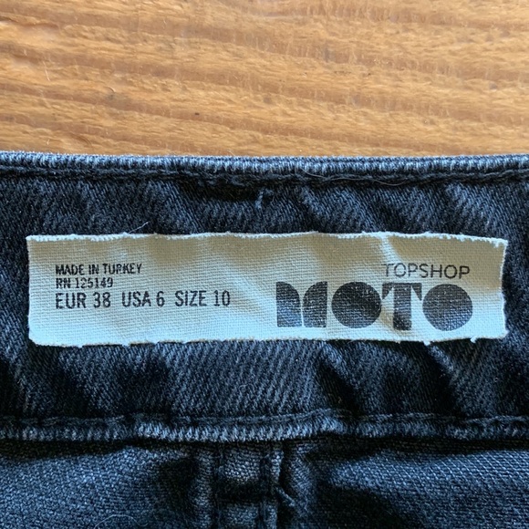 Top shop Denim Black Mini Skirt - Picture 3 of 3